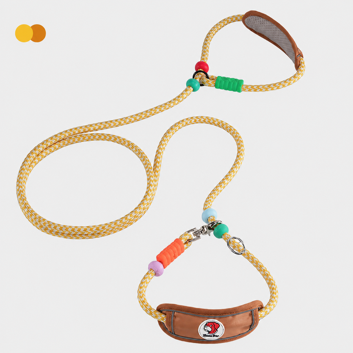 Multifunctional Heavy-Duty Dog Leash with Padded Neck Support