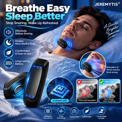 💤Micro Electric Noise Anti Snoring Device 😴✨Snore Less, Sleep More