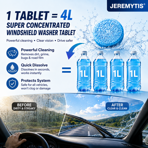 50PCS Car Windshield Washer Fluid Concentrate Tablets, Windshield Wiper Fluid 🚗💧