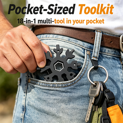 18-in-1 Snowflake Multi-tool Stainless Steel Portable Wrench All-in-One Screwdriver ❄️