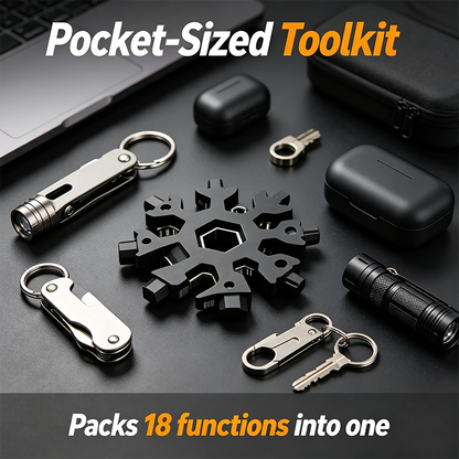 18-in-1 Snowflake Multi-tool Stainless Steel Portable Wrench All-in-One Screwdriver ❄️