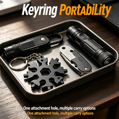 18-in-1 Snowflake Multi-tool Stainless Steel Portable Wrench All-in-One Screwdriver ❄️
