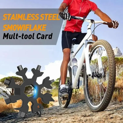 18-in-1 Snowflake Multi-tool Stainless Steel Portable Wrench All-in-One Screwdriver ❄️