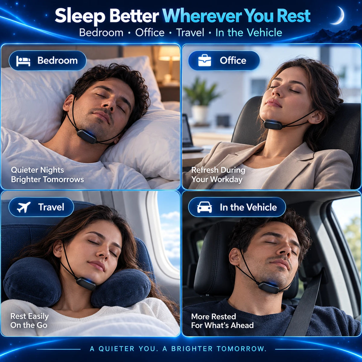 💤Micro Electric Noise Anti Snoring Device 😴✨Snore Less, Sleep More