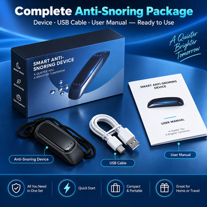💤Micro Electric Noise Anti Snoring Device 😴✨Snore Less, Sleep More
