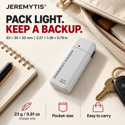 🔋 Emergency Phone Charger – AA Battery Powered USB Backup with LED Flashlight