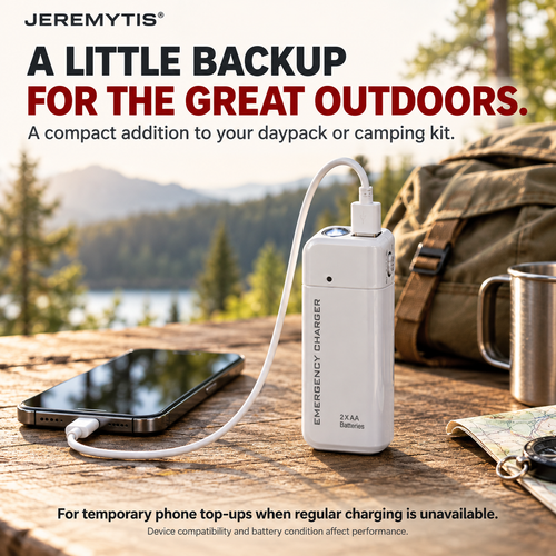 🔋 Emergency Phone Charger – AA Battery Powered USB Backup with LED Flashlight