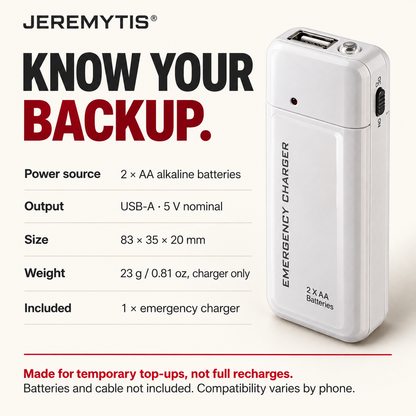 🔋 Emergency Phone Charger – AA Battery Powered USB Backup with LED Flashlight