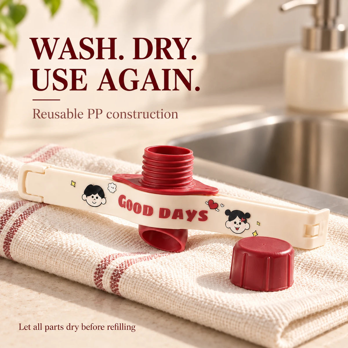 🛍️ Kitchen Sealing Clip — Moisture-Proof, Double Serration, Smooth Pouring