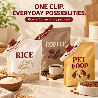 🛍️ Kitchen Sealing Clip — Moisture-Proof, Double Serration, Smooth Pouring