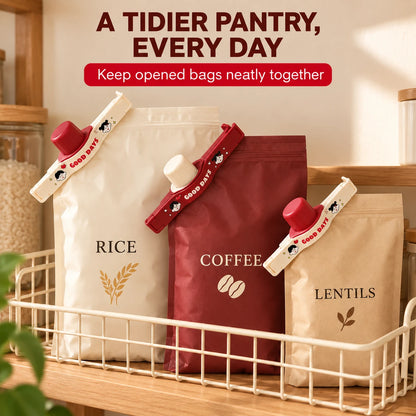 🛍️ Kitchen Sealing Clip — Moisture-Proof, Double Serration, Smooth Pouring