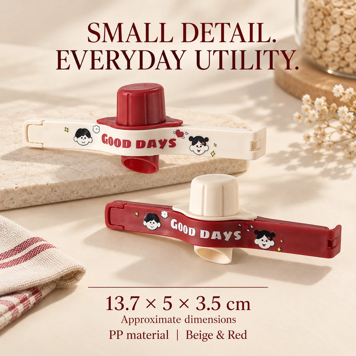 🛍️ Kitchen Sealing Clip — Moisture-Proof, Double Serration, Smooth Pouring