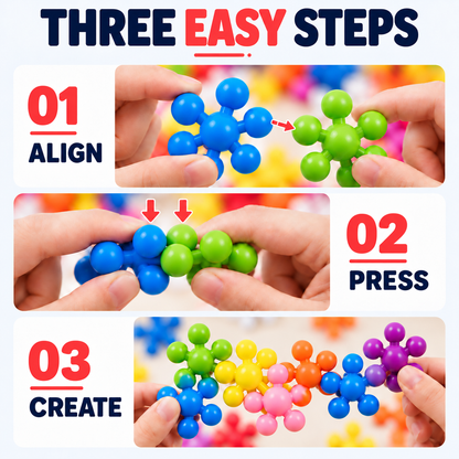❄️ LIMITED-TIME 50% OFF! 🧩 Kids 3D Interlocking Snowflake Building Blocks – Stable Build, Burr-free, Colorful ✨