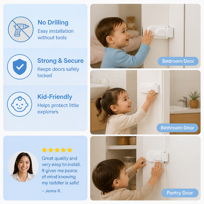No-Drill Child Safety Door Lock