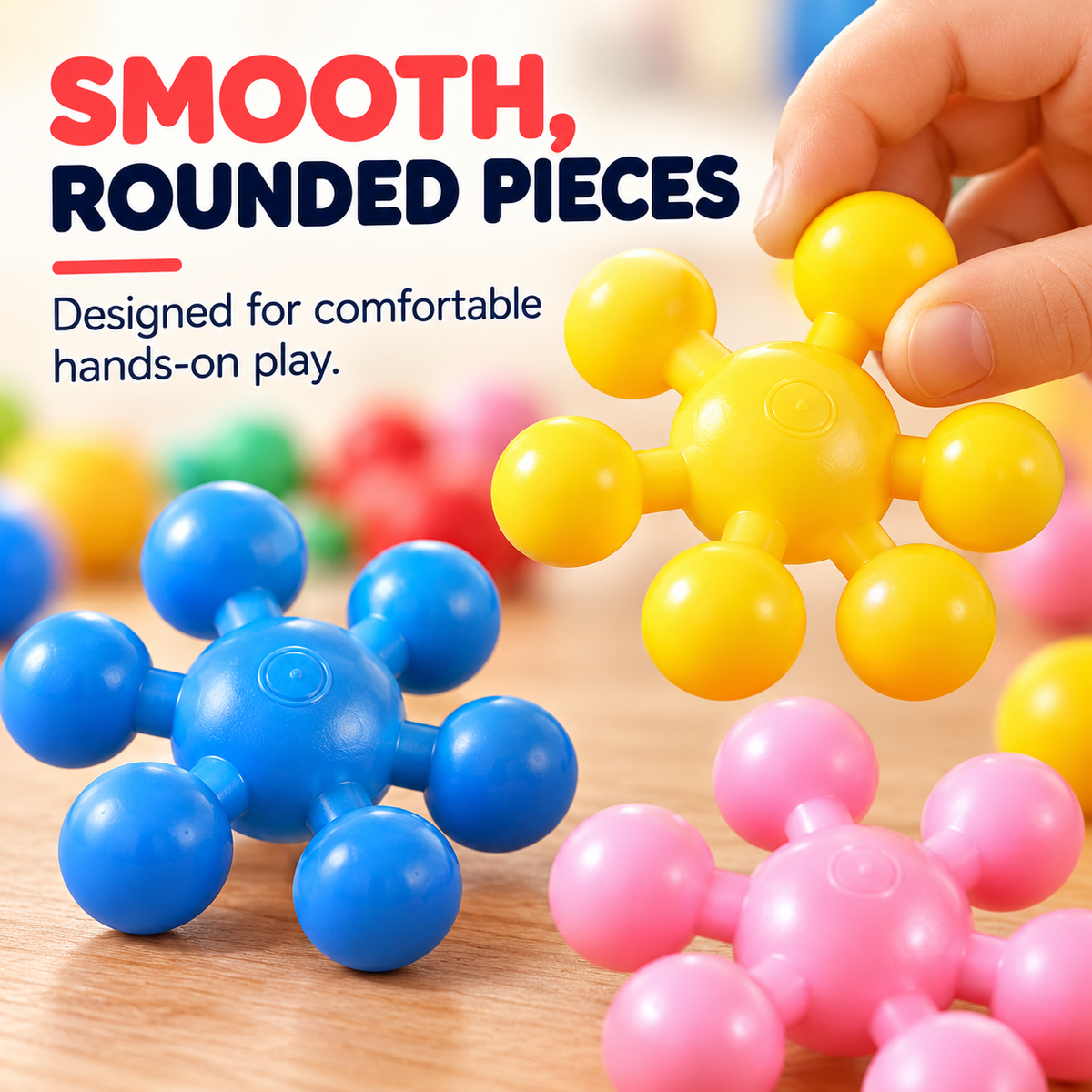 ❄️ LIMITED-TIME 50% OFF! 🧩 Kids 3D Interlocking Snowflake Building Blocks – Stable Build, Burr-free, Colorful ✨