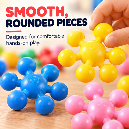 ❄️ LIMITED-TIME 50% OFF! 🧩 Kids 3D Interlocking Snowflake Building Blocks – Stable Build, Burr-free, Colorful ✨