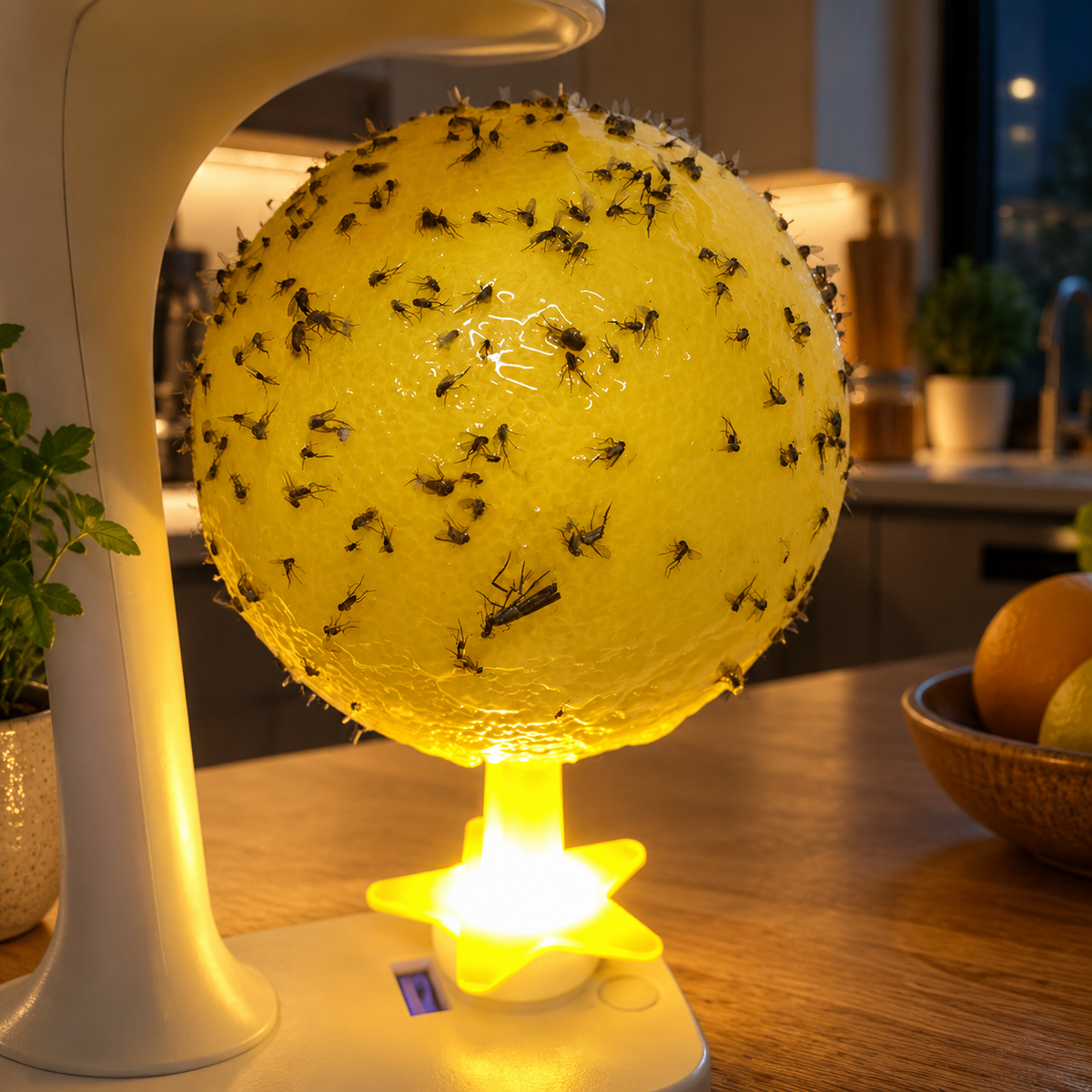 ⏰🎁Sticky Fruit Fly Trap Ball with Stand & LED