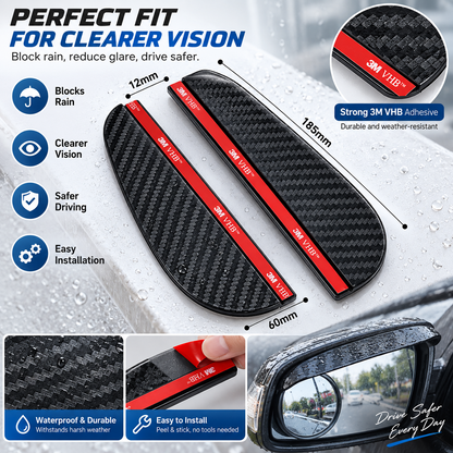 2PCS Car Side Mirror Rain Guards